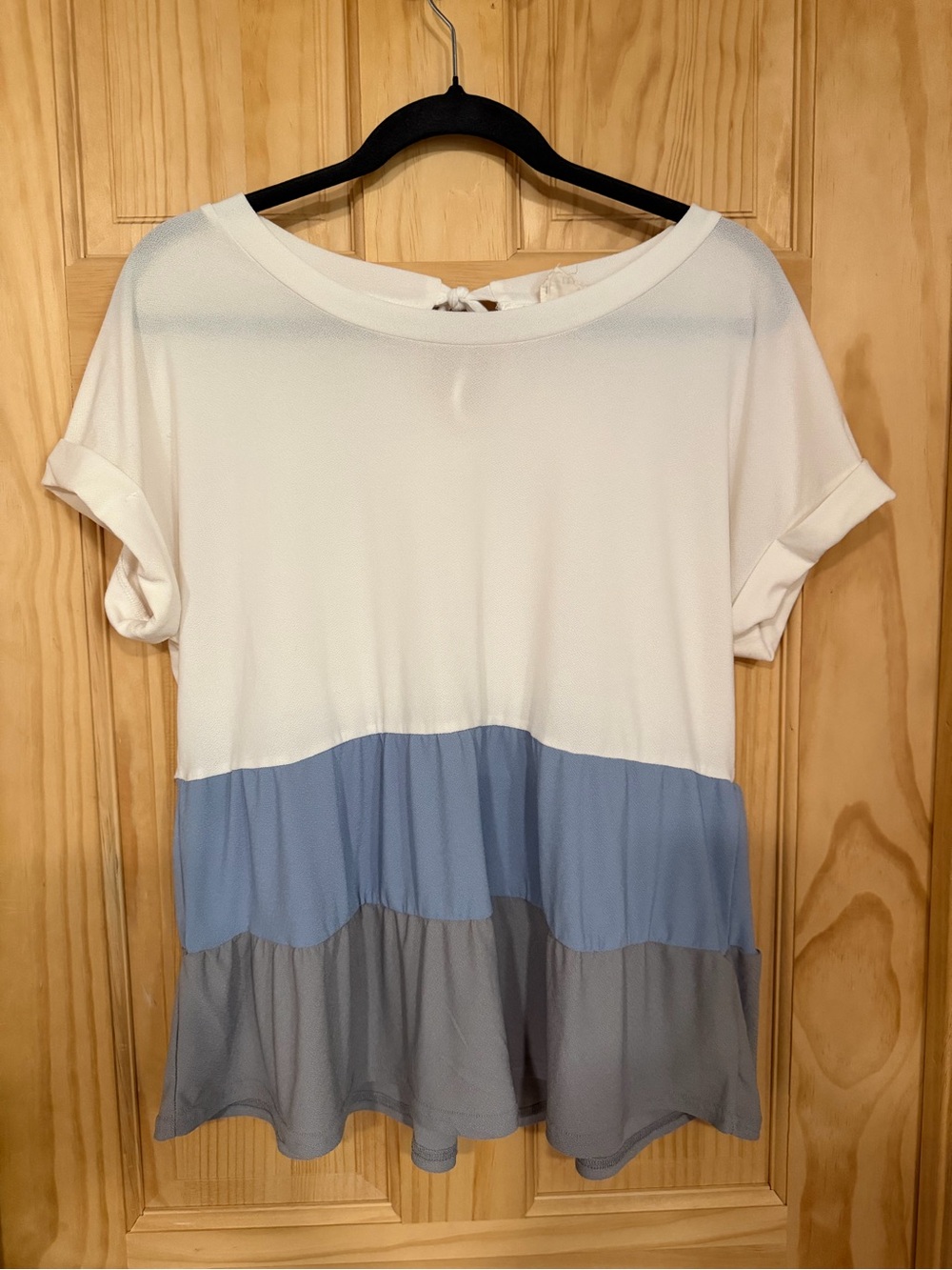 Women’s Color Block Peplum Top